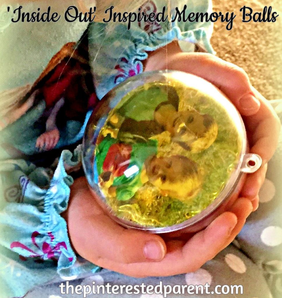 This Memory Ball Ornament is inspired by the movie 'Inside Out' A simple and easy craft to make for your kids with their favorite photo memories!