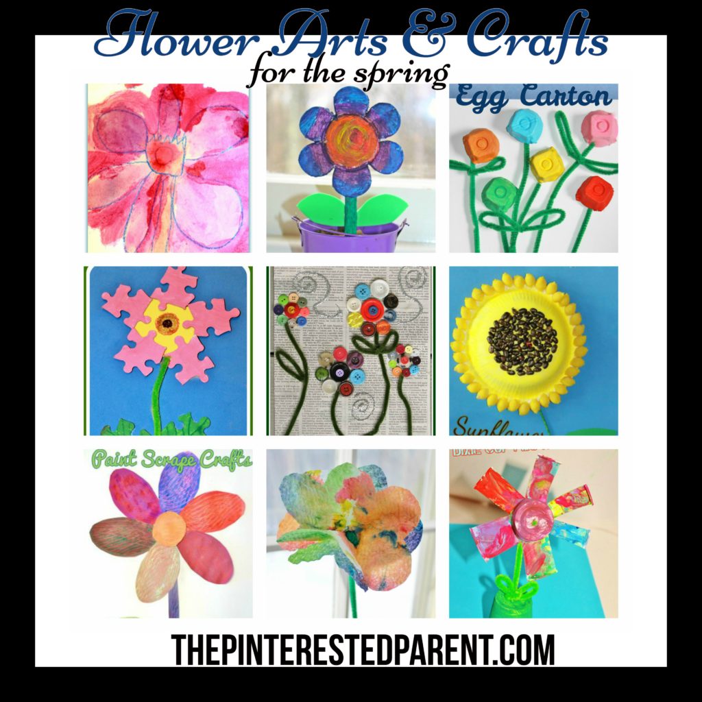 9 Flower arts & crafts projects for kids for the spring and summer