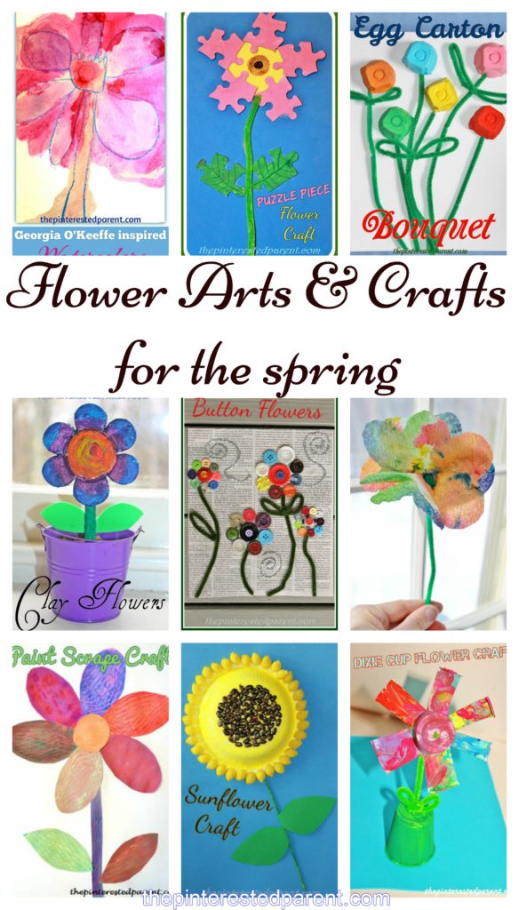 9 Flower arts & crafts projects for kids for the spring and summer