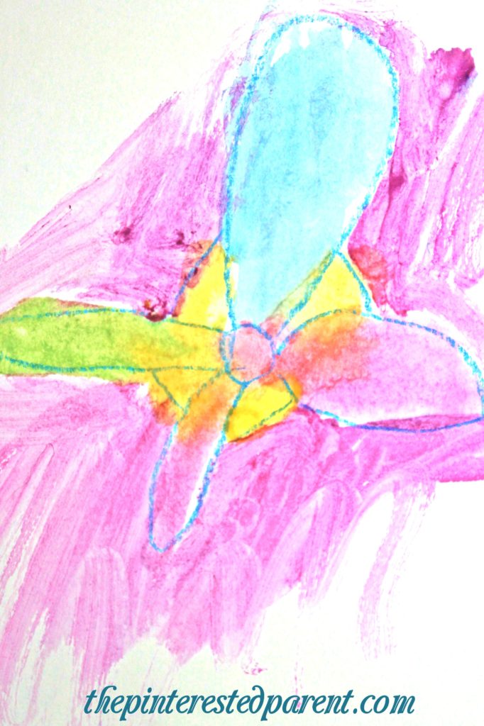 Georgia O'Keefe inspired watercolor flower paintings for kids - exploring art history & famous artists.