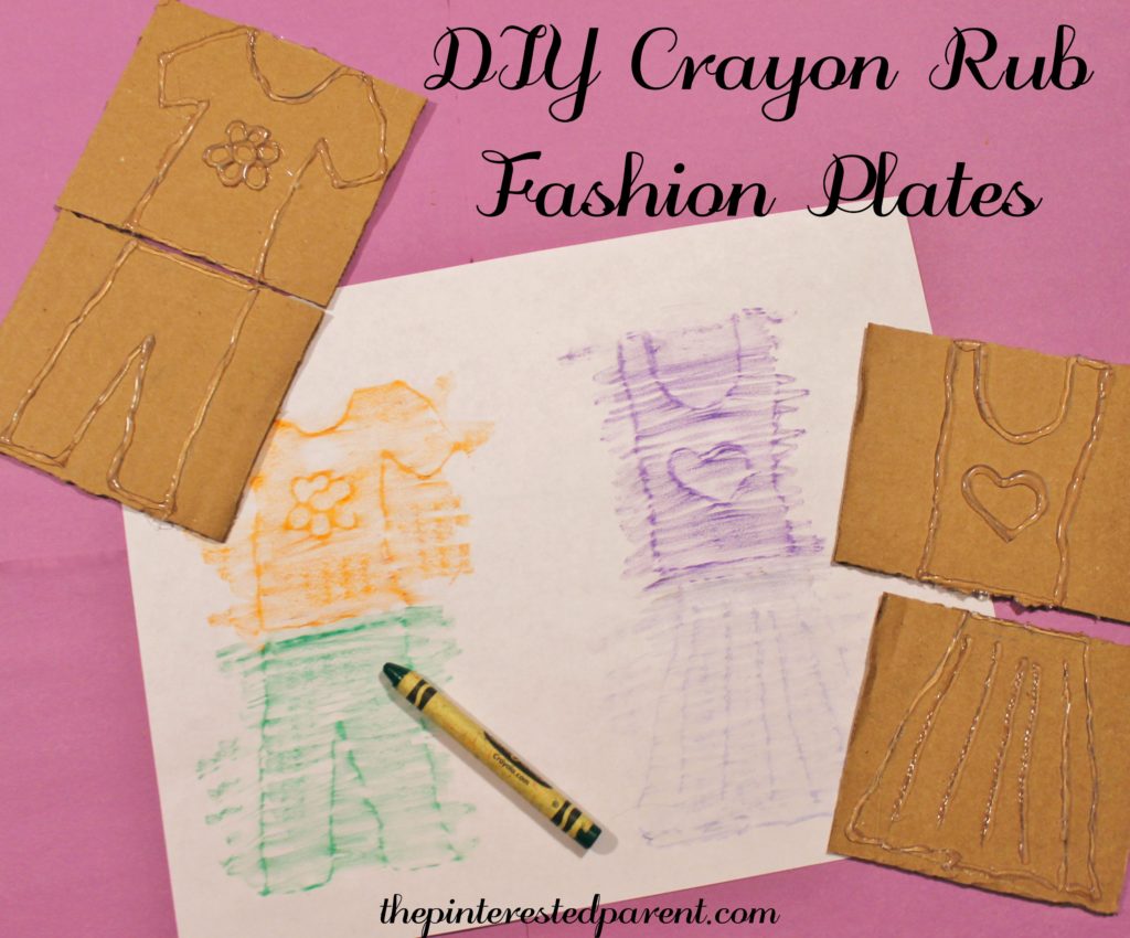 Remember Fashion Plates from when you were a little kids? DIY fashion plate crayon rubs . Quick and easy to make & tons of fun. Arts & crafts and activities for kids. 