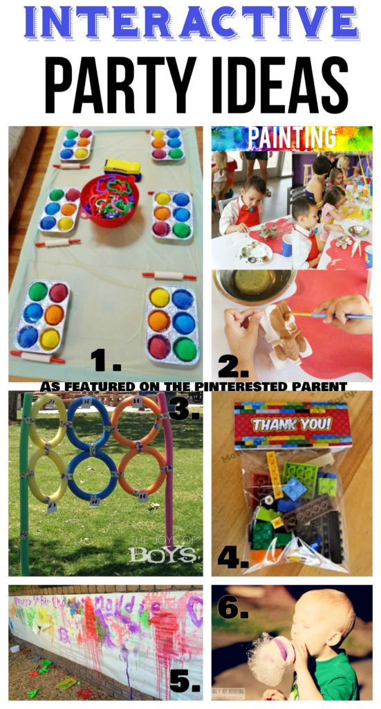 Interactive Party Ideas - Playdough, Legos, Art, Sports & Bubble play . Birthday party ideas for kids
