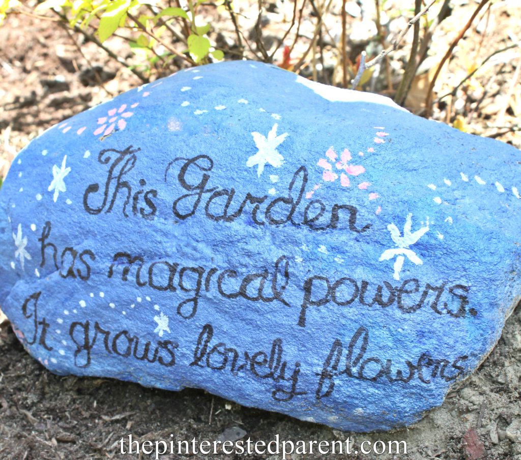Painted rocks for fairy gardens. These would be adorable to line the edge of a kid's garden,
