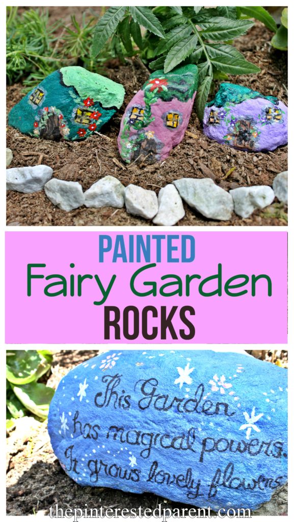 Painted rocks for fairy gardens. These would be adorable to line the edge of a kid's garden