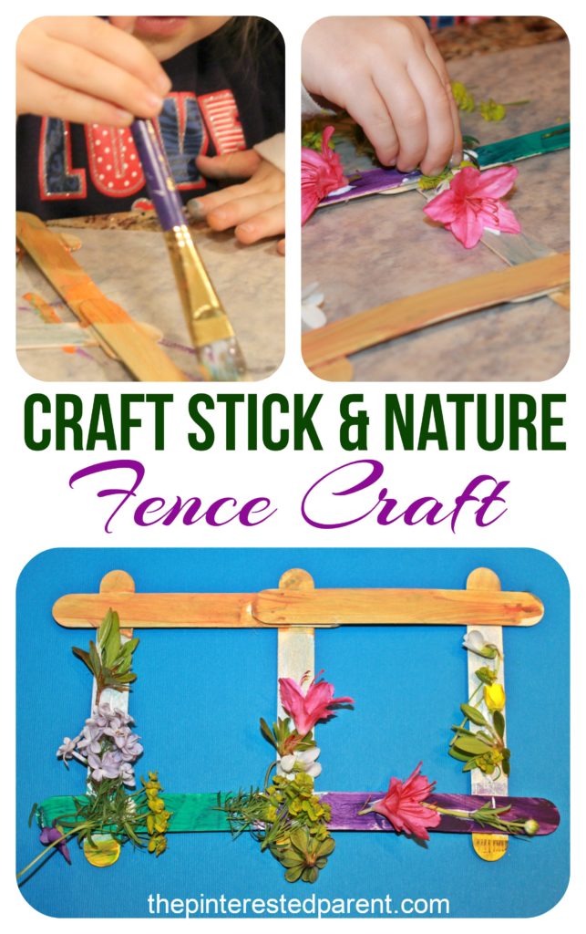 Popsicle stick nature craft for kids - pretty spring or summer arts & craft project