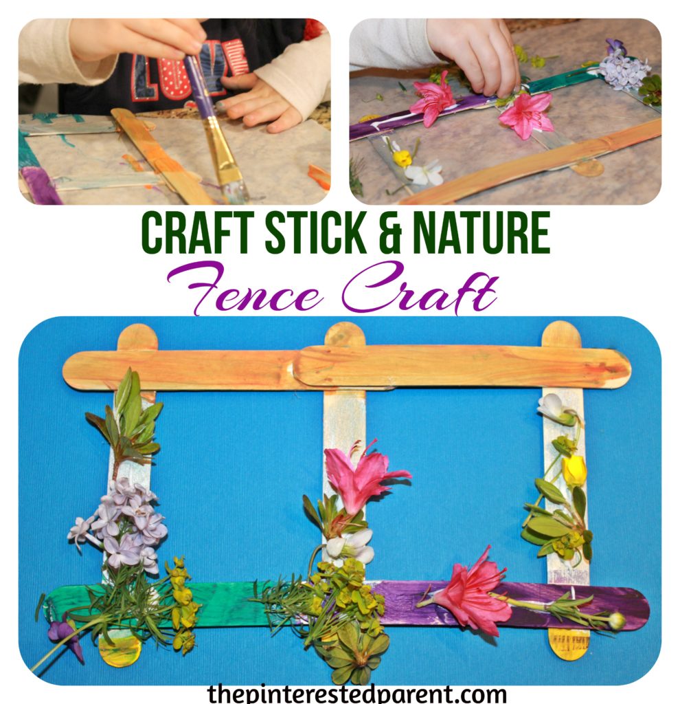 Popsicle stick nature craft for kids - pretty spring or summer arts & craft project.
