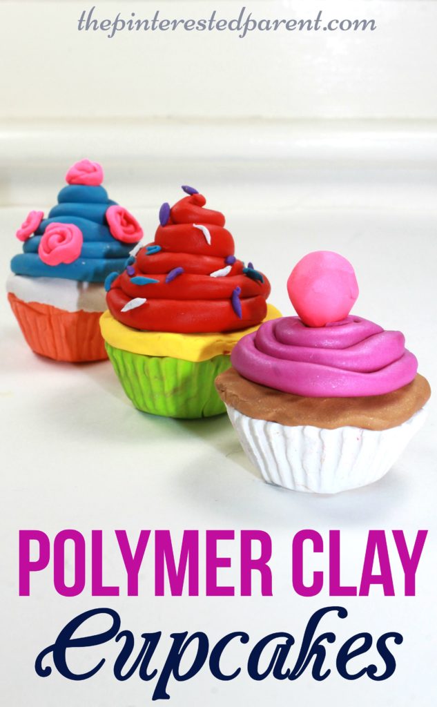 Polymer Clay Cupcakes - This is a great arts & craft project & can be used for pretend play for the kids after making.