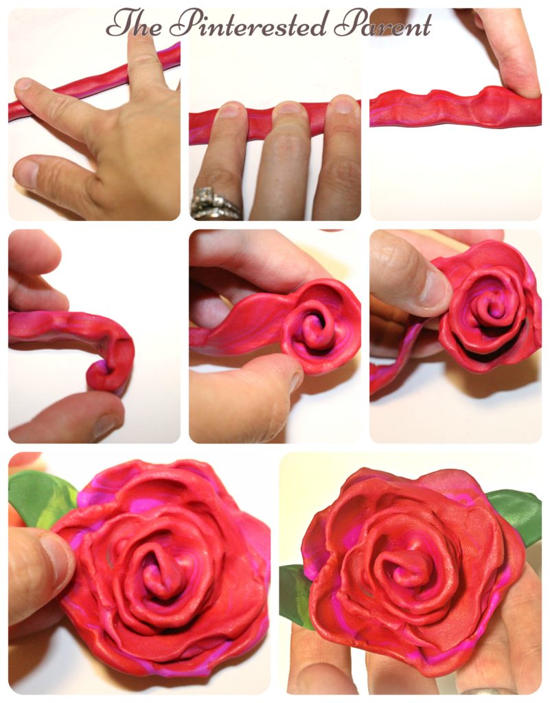 How to make a clay or play dough rose in a minute. quick and easy for clay lovers - kids flower arts & crafts
