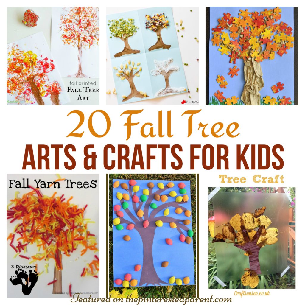 20 Beautiful Fall Tree Arts & Crafts Ideas for kids - Autumn crafts for preschoolers