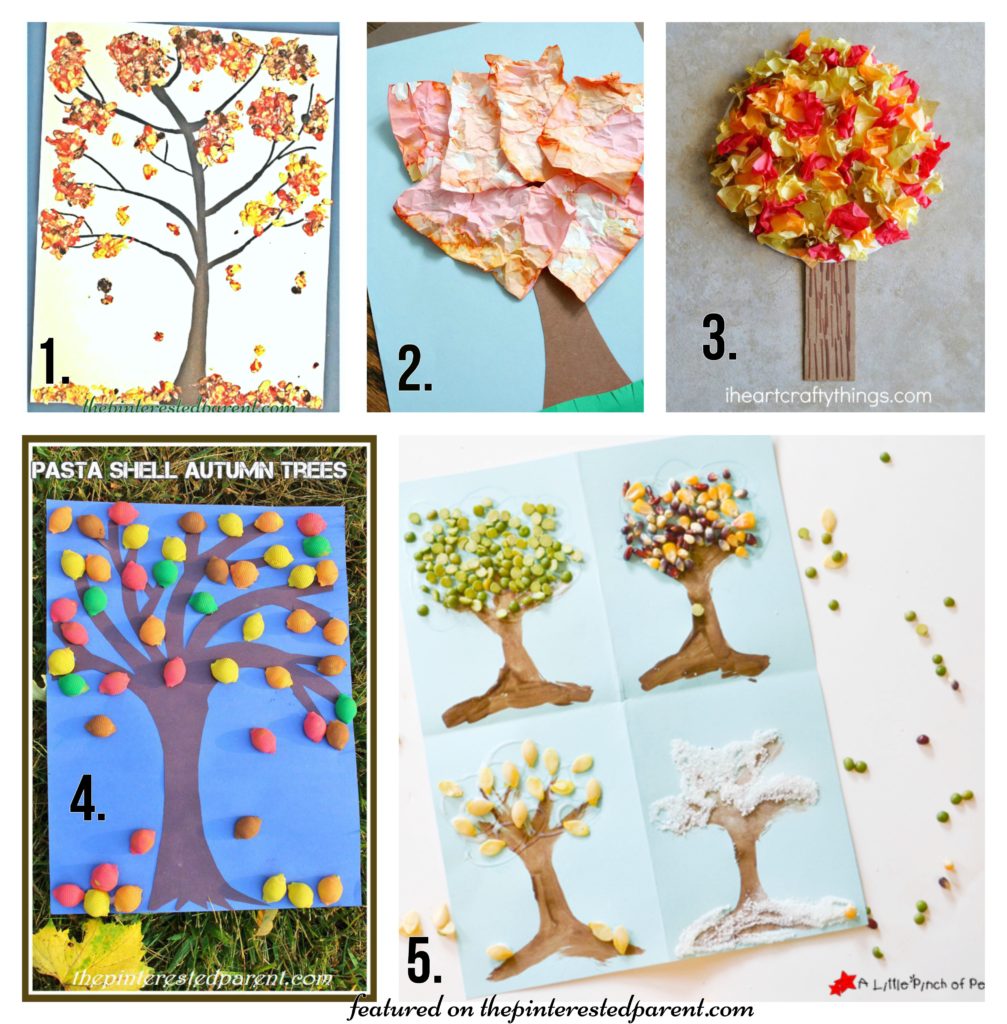 20 Beautiful Fall Tree Arts & Crafts Ideas for kids - Autumn crafts for preschoolers,