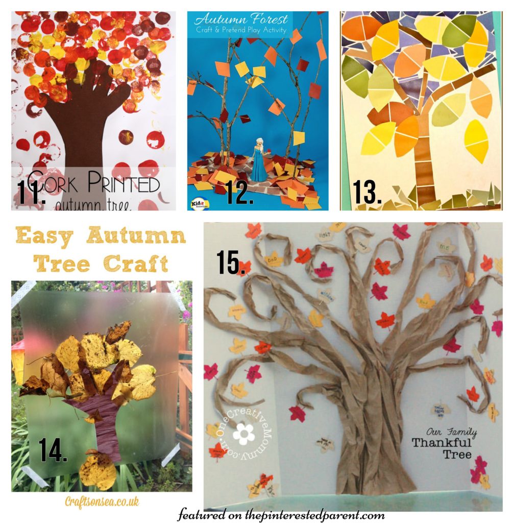 20 Beautiful Fall Tree Arts & Crafts project Ideas for kids - Autumn crafts for preschoolers.