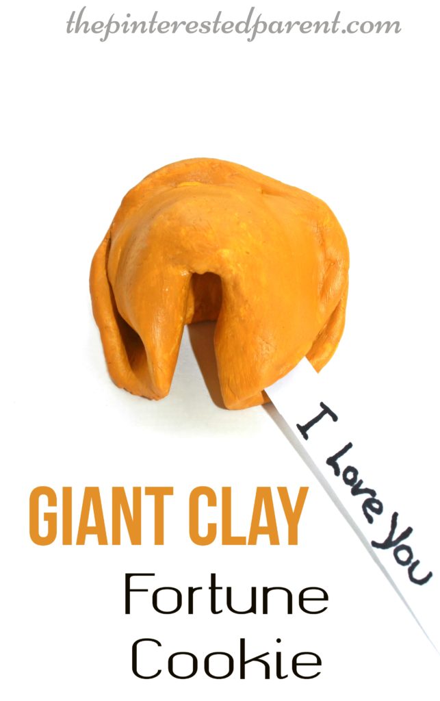 giant clay fortune cookie. A sweet kid's gift idea with a great message. Would make a great paperweight