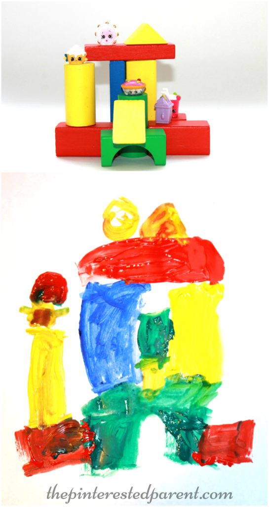 Build & Paint still life art for kids - construct your own still life with blocks..