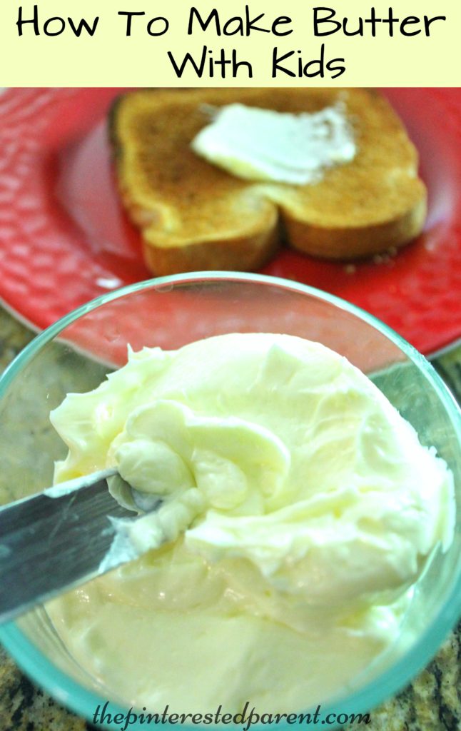 How to make homemade butter - Cooking with kids - easy & fun to make with the family. Butter recipe