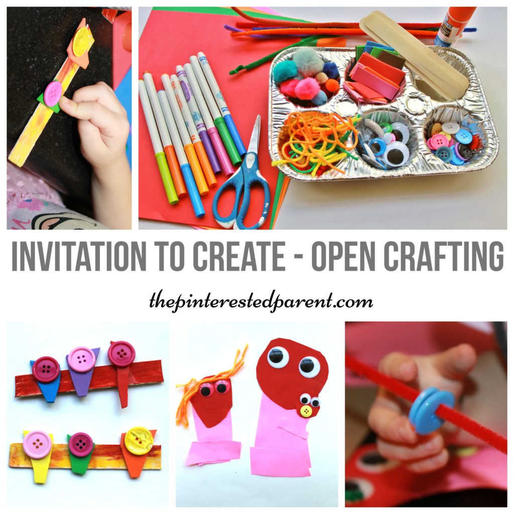 Open Ended Arts & Crafts for kids - invitation to create