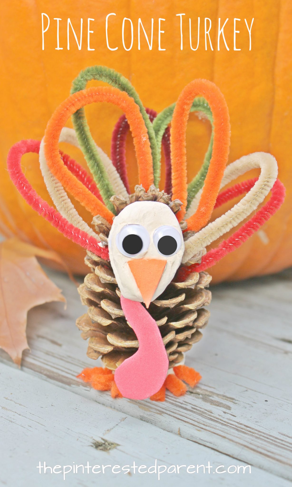 Pinecone and pipe cleaner animals. Check out our other pine cone animals. These are cute and easy to make. Use clay or play dough for this turkey craft for kids. Fall or autumn \, Thanksgiving arts and crafts. Nature