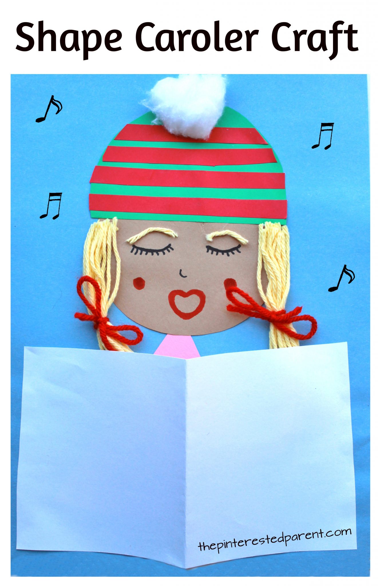 Shape Caroler Craft – The Pinterested Parent