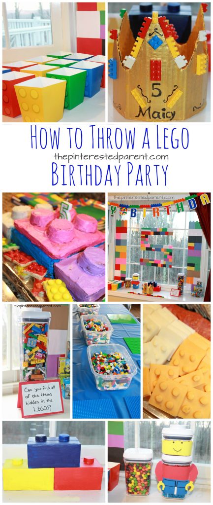 Great Lego themed birthday party ideas for kids. decorations, food and activities. Kid's