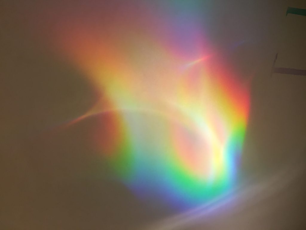 Make a rainbows using a CD and water. Simple science fun for preschoolers and kids