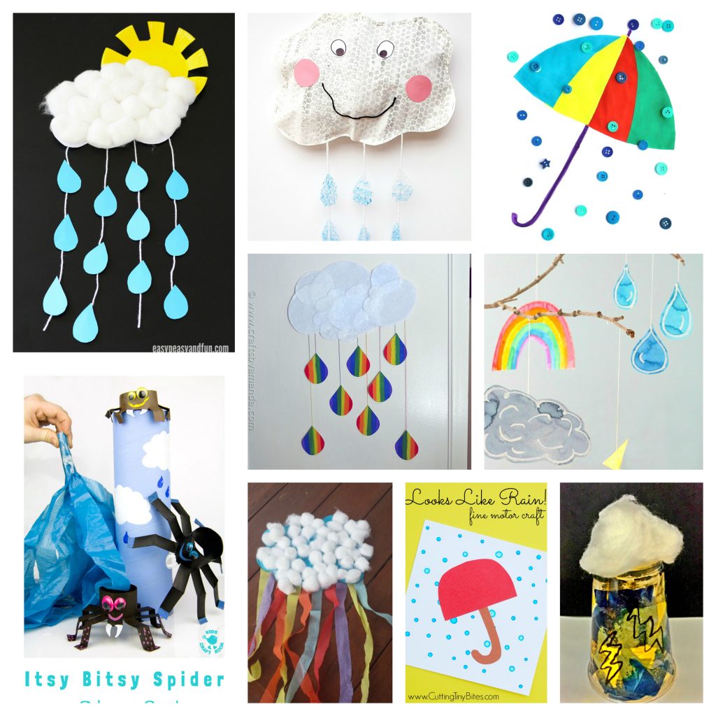 25 Rain themed arts, crafts and activities for the spring. Kids arts and crafts ideas. Painting, science Toddlers and preschoolers