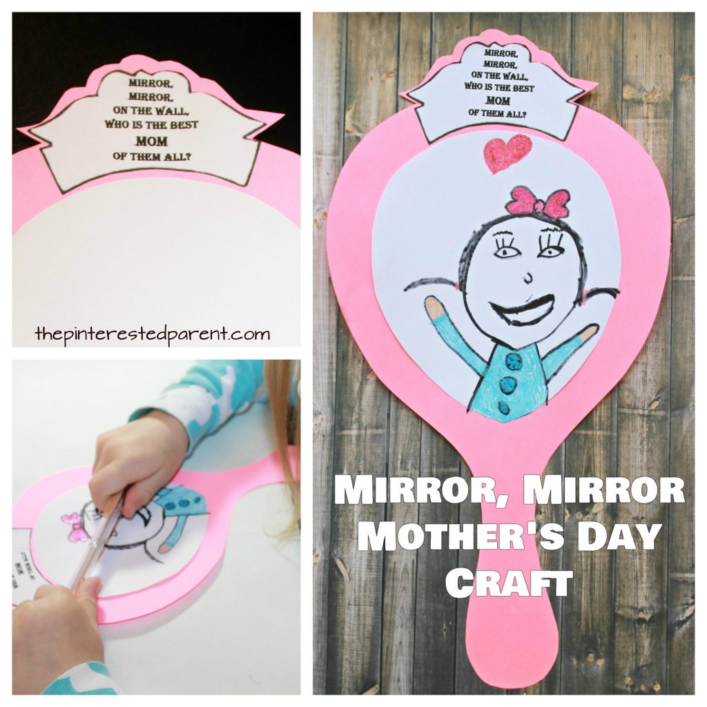 Free printable templates. Mirror, mirror on the wall, who's the best mom of them all. Mother's Day craft and gift idea for kids to make. Available for grandma and custom.