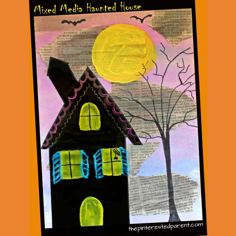 Mixed Media Haunted Houses – The Pinterested Parent