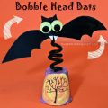 Bobble Head Bat - watch it wobble and fly. Halloween arts and crafts for kids