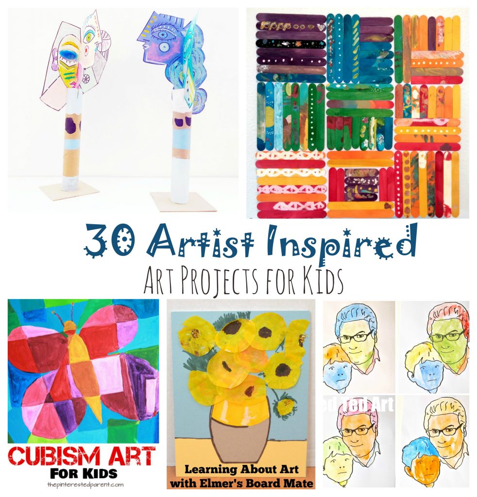 30 artist inspired art projects for kids. Arts & crafts inspired by famous artists