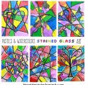 Pastels & Watercolors Stained Glass art project for kids. Kids arts and crafts. Beautiful for Christmas or year round