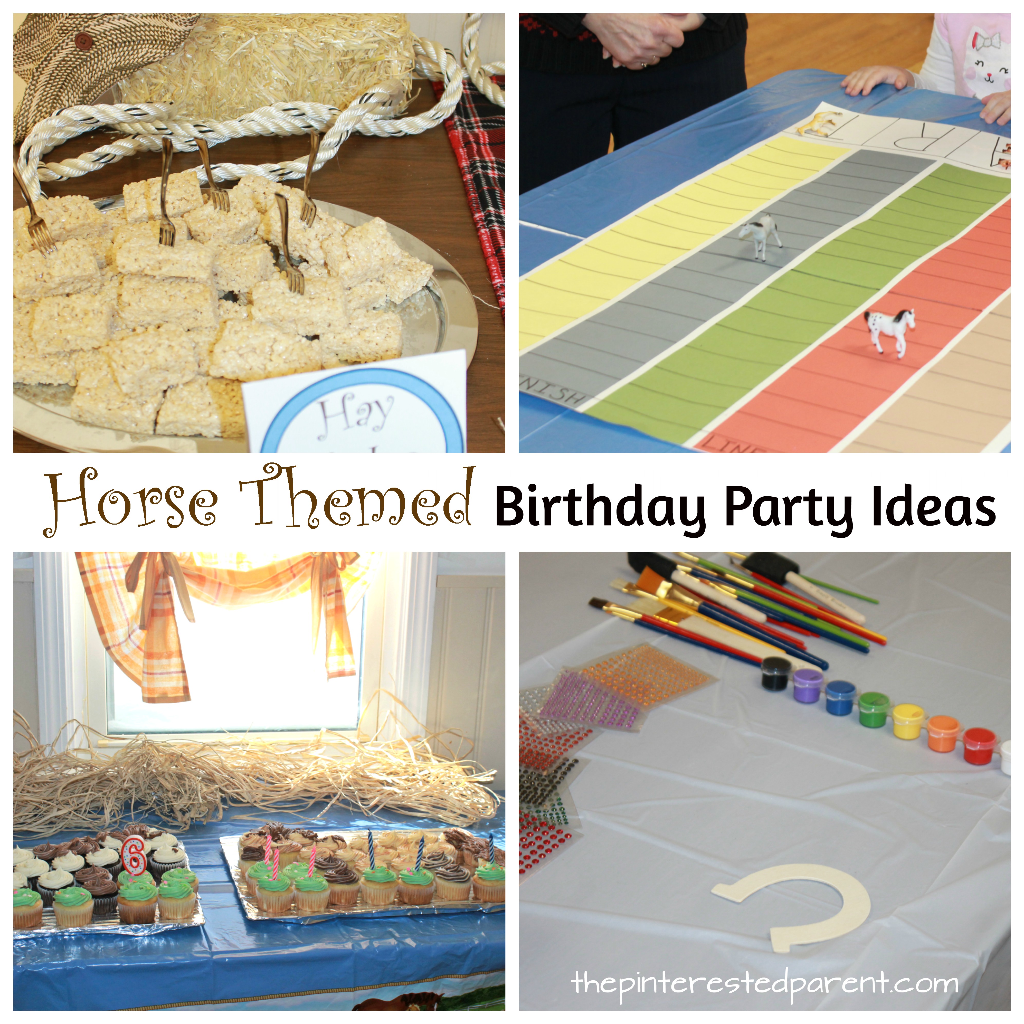 Horse themed party ideas for a kid's birthday party. Decorations and activities for a fun party. Spirit Riding Free