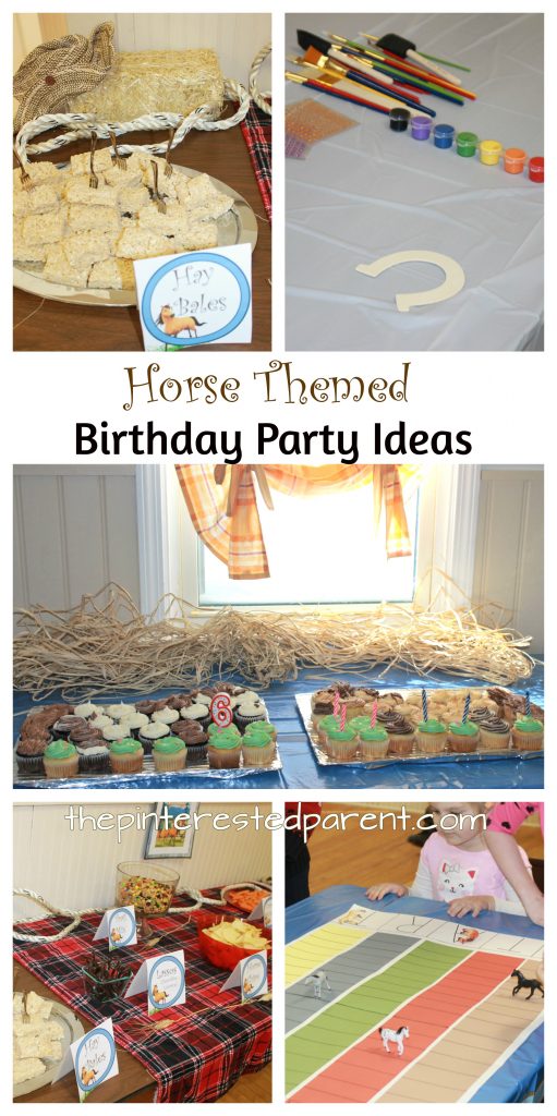 Horse themed party ideas for a kid's birthday party. Decorations and activities for a fun party. Spirit Riding Free 