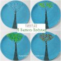 Paper plate four season spinner. Watch the winter, spring, summer and fall trees changing. arts and crafts for kids.