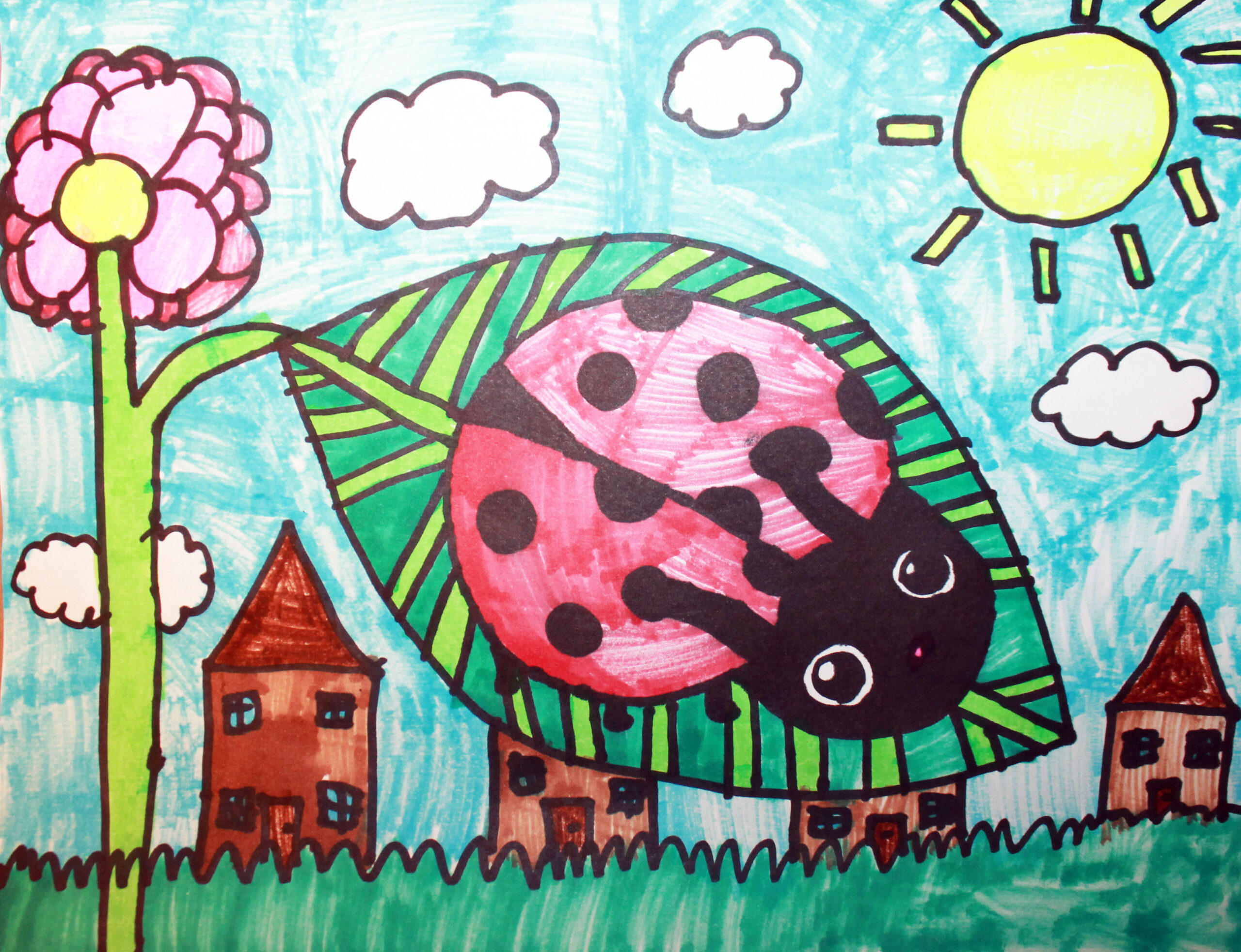 Ladybug Art with Free Printable – The Pinterested Parent