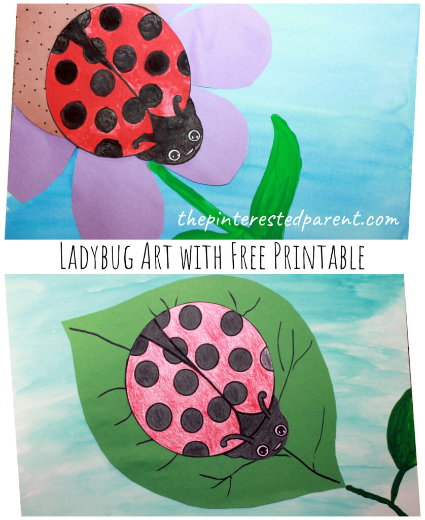 Ladybug Art with Free Printable – The Pinterested Parent