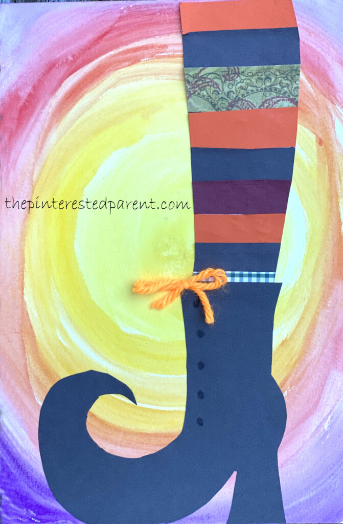 Mixed Media Witch Shoe with printable template